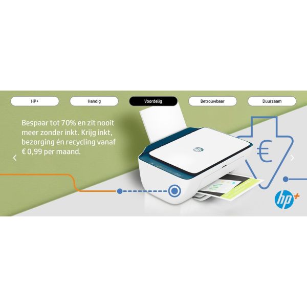 HP HP Deskjet 2721e All-in-One printer, Kleur, Printer voor Home, Printen, kopiëren, scannen, Draadloos; HP+; Geschikt voor HP Instant Ink; Printen vanaf een telefoon of tablet (26K68B#629)