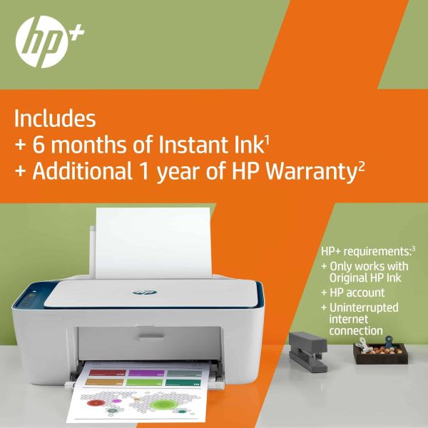 HP HP Deskjet 2721e All-in-One printer, Kleur, Printer voor Home, Printen, kopiëren, scannen, Draadloos; HP+; Geschikt voor HP Instant Ink; Printen vanaf een telefoon of tablet (26K68B#629)