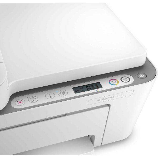 HP DeskJet HP 4120e All-in-One printer, Kleur, Printer voor Home, Printen, kopiëren, scannen, faxen via mobiel, HP+; Geschikt voor HP Instant Ink; Scan naar pdf (26Q90B#629)