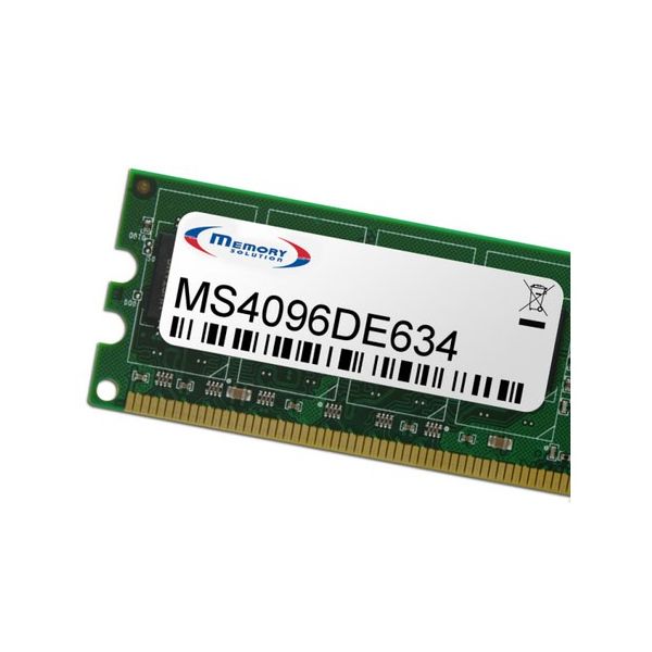 Memory Solution MS4096DE634 geheugenmodule 4 GB (MS4096DE634) Memory Solution MS4096DE634 geheugenmodule 4 GB (MS4096DE634)
