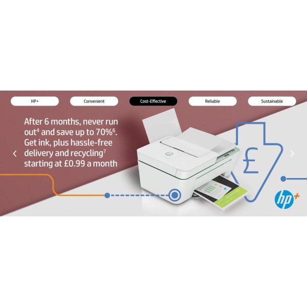 HP DeskJet HP 4122e All-in-One printer, Kleur, Printer voor Home, Printen, kopiëren, scannen, faxen via mobiel, HP+; Geschikt voor HP Instant Ink; Scan naar pdf (26Q92B#629)