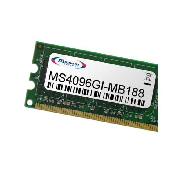 Memory Solution MS4096GI-MB188 geheugenmodule 4 GB (MS4096MSI-MB124) Memory Solution MS4096GI-MB188 geheugenmodule 4 GB (MS4096MSI-MB124)