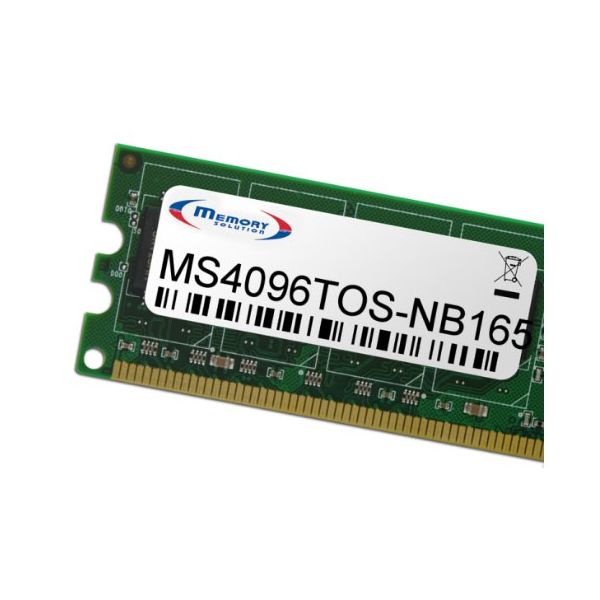 Memory Solution MS4096TOS-NB165 geheugenmodule 4 GB (MS4096TOS-NB165) Memory Solution MS4096TOS-NB165 geheugenmodule 4 GB (MS4096TOS-NB165)