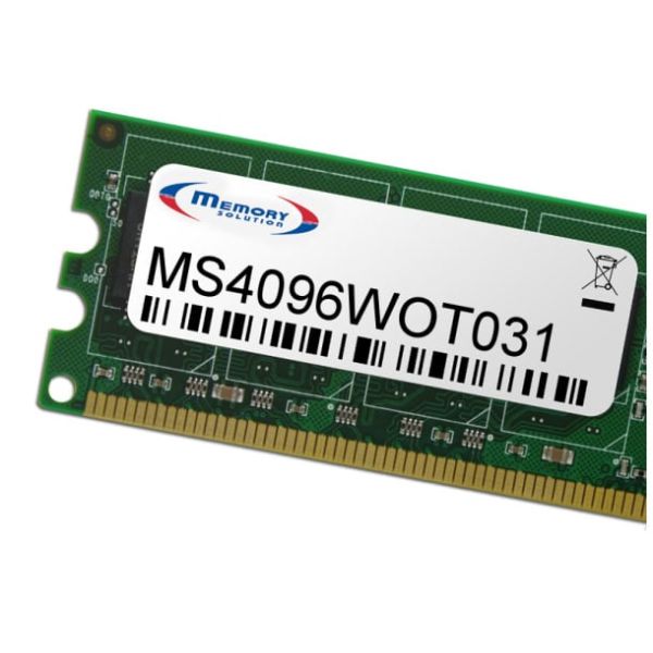Memory Solution MS4096WOT031 geheugenmodule 4 GB (MS4096WOT031) Memory Solution MS4096WOT031 geheugenmodule 4 GB (MS4096WOT031)
