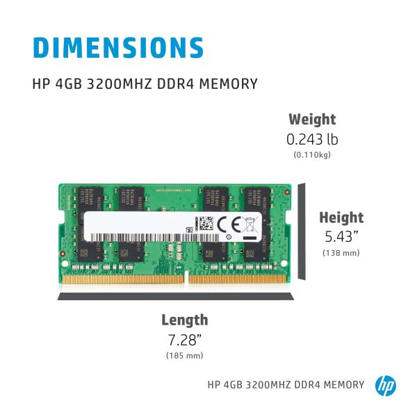 HP 286H5AA geheugenmodule 4 GB 1 x 4 GB DDR4 3200 MHz (286H5AA)