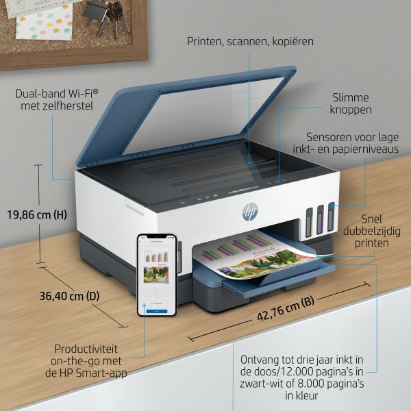 HP Smart Tank 7006 Draadloos All-in-One Kleur Printer, Dubbelzijdig printen; Kopieerapparaat, Scanner (28B55A#BHC) HP Smart Tank 7006 Draadloos All-in-One Kleur Printer, Dubbelzijdig printen; Kopieerapparaat, Scanner (28B55A#BHC)