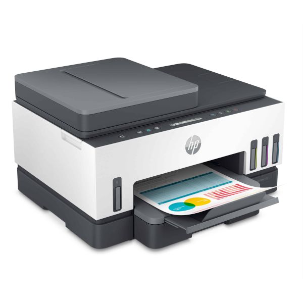 HP Smart Tank 7305 All-in-One, Printen, scannen, kopiëren, automatische documentinvoer, draadloos, Invoer voor 35 vel; Scans naar pdf; Dubbelzijdig printen (28B75A#BHC)