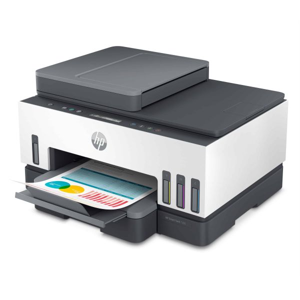 HP Smart Tank 7305 All-in-One, Printen, scannen, kopiëren, automatische documentinvoer, draadloos, Invoer voor 35 vel; Scans naar pdf; Dubbelzijdig printen (28B75A#BHC)