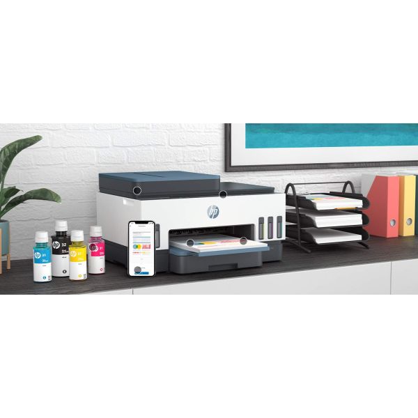 HP Smart Tank 7305 All-in-One, Printen, scannen, kopiëren, automatische documentinvoer, draadloos, Invoer voor 35 vel; Scans naar pdf; Dubbelzijdig printen (28B75A#BHC)