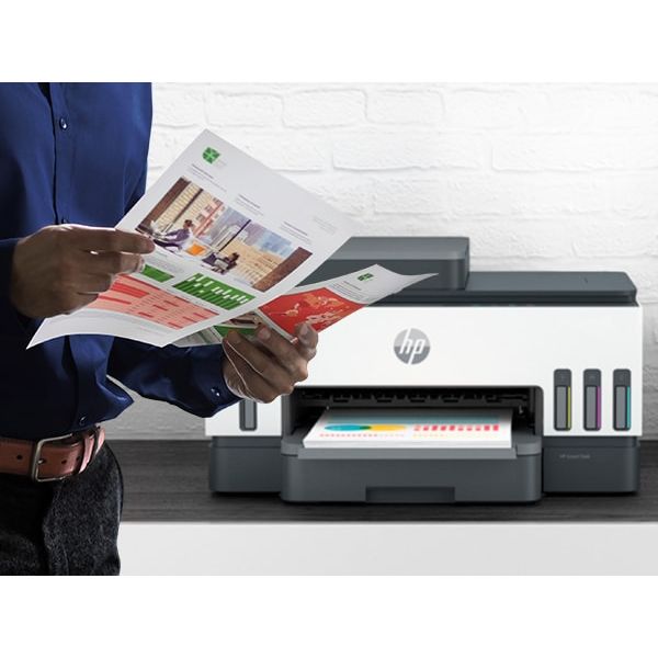 HP Smart Tank 7305 All-in-One, Printen, scannen, kopiëren, automatische documentinvoer, draadloos, Invoer voor 35 vel; Scans naar pdf; Dubbelzijdig printen (28B75A#BHC)