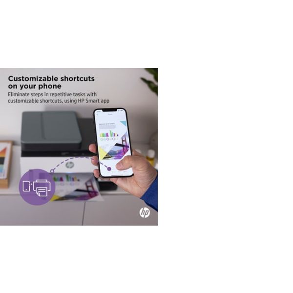 HP Smart Tank 7605 All-in-One, Printen, kopiëren, scannen, faxen, ADF en draadloos, Invoer voor 35 vel; Scans naar pdf; Dubbelzijdig printen (28C02A#BHC)