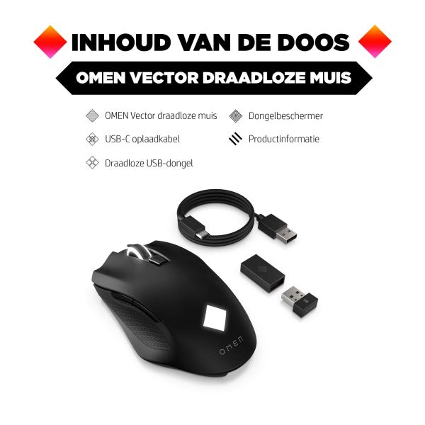 HP OMEN Vector draadloze muis (2B349AA#ABB)