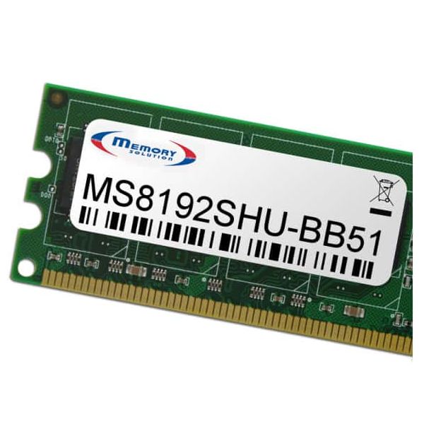 Memory Solution MS8192SHU-BB51 geheugenmodule 8 GB (MS8192SHU-BB51) Memory Solution MS8192SHU-BB51 geheugenmodule 8 GB (MS8192SHU-BB51)