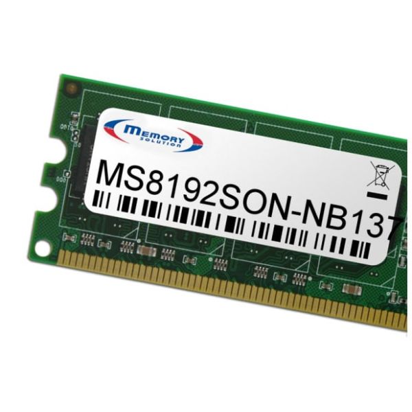 Memory Solution MS8192SON-NB137 geheugenmodule 8 GB (MS8192SON-NB137) Memory Solution MS8192SON-NB137 geheugenmodule 8 GB (MS8192SON-NB137)