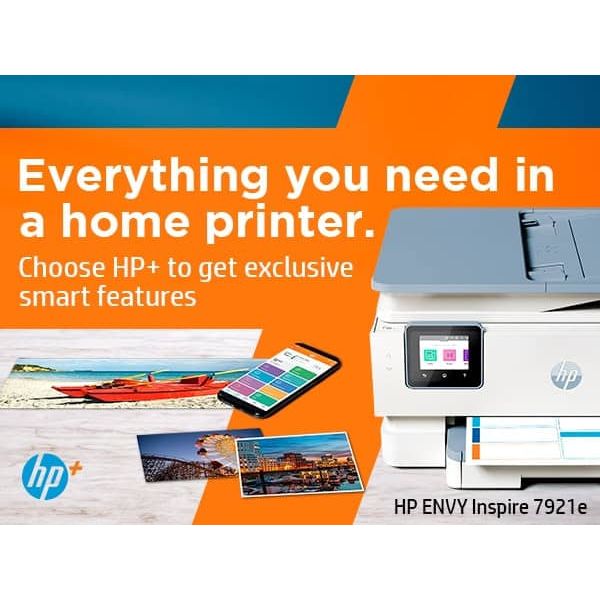 HP ENVY HP Inspire 7921e All-in-One printer, Home, Printen, kopiëren, scannen, Draadloos; HP+; Geschikt voor HP Instant Ink; Automatische documentinvoer (2H2P6B#629)