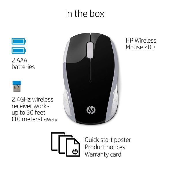 HP draadloze muis 200 (Pike silver) (2HU84AA)