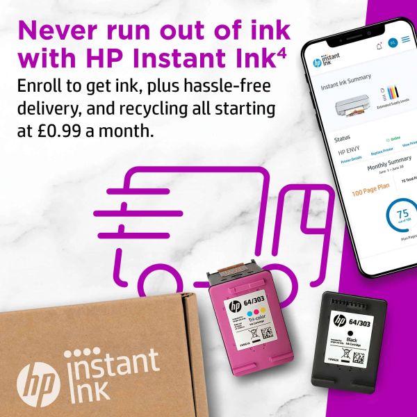 HP ENVY HP 6032e All-in-One printer, Kleur, Printer voor Thuis en thuiskantoor, Printen, kopiëren, scannen, Draadloos; HP+; Geschikt voor HP Instant Ink; Printen vanaf een telefoon of tablet (2K4U8B#629)
