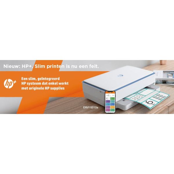 HP ENVY HP 6010e All-in-One printer, Thuis en thuiskantoor, Printen, kopiëren, scannen, Draadloos; HP+; Geschikt voor HP Instant Ink; Printen vanaf een telefoon of tablet (2K4U9B#629)
