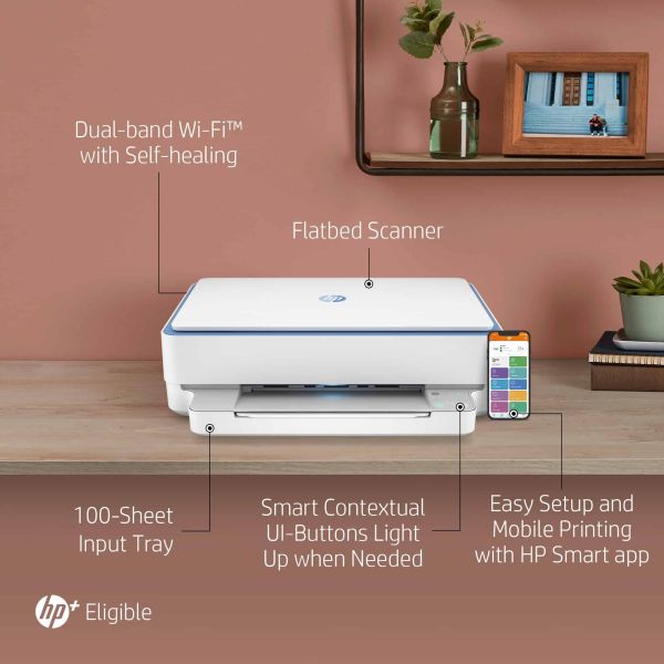 HP ENVY HP 6010e All-in-One printer, Thuis en thuiskantoor, Printen, kopiëren, scannen, Draadloos; HP+; Geschikt voor HP Instant Ink; Printen vanaf een telefoon of tablet (2K4U9B#629)