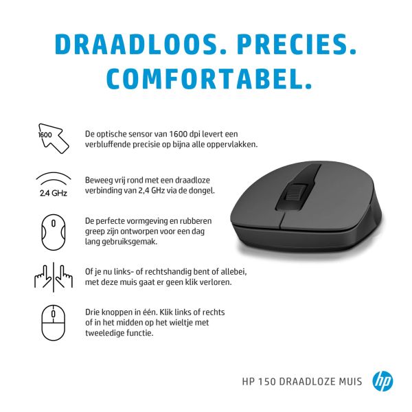 HP 150 draadloze muis (2S9L1AA#ABB)