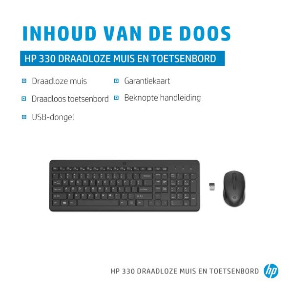 HP 330 draadloze muis en draadloos toetsenbord (2V9E6AA#ABB)