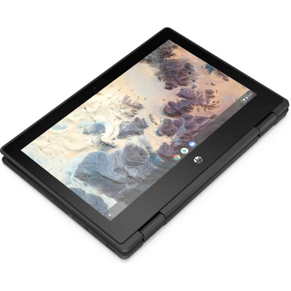 HP Chromebook x360 11 G4 N4500 29,5 cm (11.6") Touchscreen HD Intel® Celeron® 4 GB LPDDR4x-SDRAM 32 GB eMMC Wi-Fi 6 (802.11ax) ChromeOS Zwart (305X5EA#ABH)