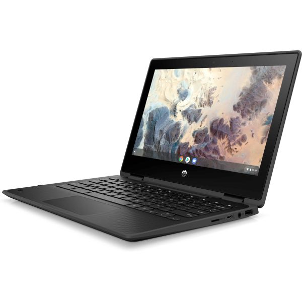 HP Chromebook x360 11 G4 N5100 29,5 cm (11.6") Touchscreen HD Intel® Celeron® 8 GB LPDDR4x-SDRAM 64 GB eMMC Wi-Fi 6 (802.11ax) ChromeOS Zwart (305Y1EA#ABH)