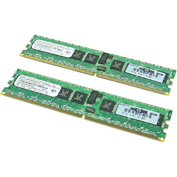 HP 2GB DDR2-3200 SDRAM DIMM 2x1GB (343056-B21)