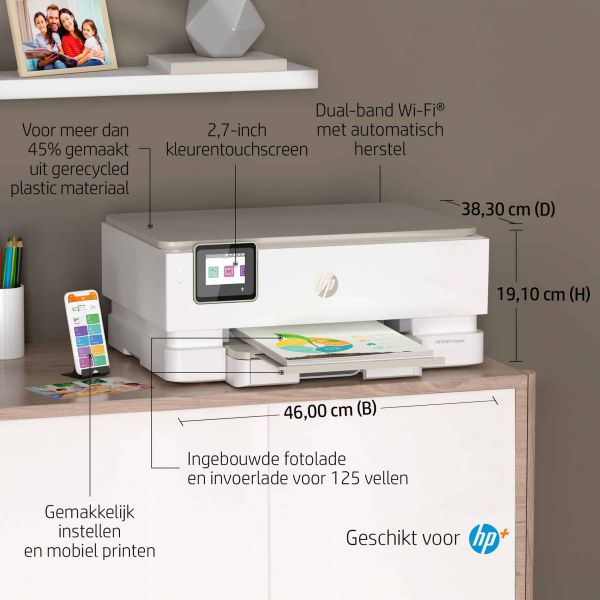 HP ENVY HP Inspire 7224e All-in-One printer, Kleur, Printer voor Home, Printen, kopiëren, scannen, Draadloos; HP+; Geschikt voor HP Instant Ink; Scan naar pdf (349V2B#629)