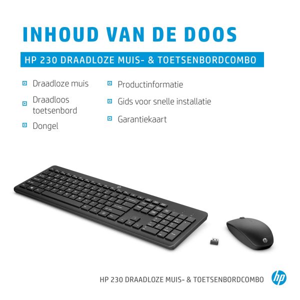 HP 230 draadloze muis- en toetsenbordcombo (3L1F0AA#ABB)