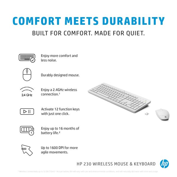 HP 230 draadloze muis- en toetsenbordcombo (3L1F0AA#ABB)