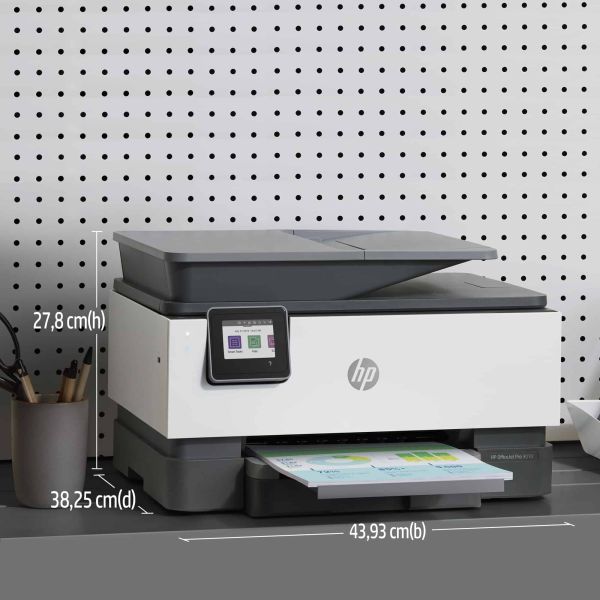 HP OfficeJet Pro 9010 All-in-One printer, Kleur, Printer voor Kleine en middelgrote ondernemingen, Printen, kopiëren, scannen, faxen, Automatische documentinvoer; Dubbelzijdig printen; Scannen naar e-mail (3UK83B#A80)