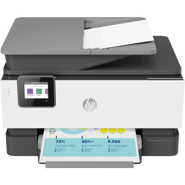 HP OfficeJet Pro 9010 All-in-One printer, Kleur, Printer voor Kleine en middelgrote ondernemingen, Printen, kopiëren, scannen, faxen, Automatische documentinvoer; Dubbelzijdig printen; Scannen naar e-mail (3UK83B#A80)