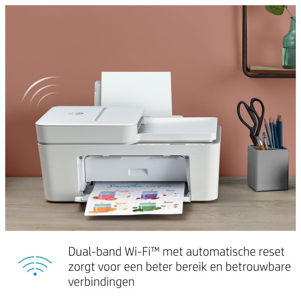 HP DeskJet Plus 4120 Draadloos All-in-One Kleur Printer, Instant Ink; Kopieerapparaat, scanner (3XV14B#629) HP DeskJet Plus 4120 Draadloos All-in-One Kleur Printer, Instant Ink; Kopieerapparaat, scanner (3XV14B#629)