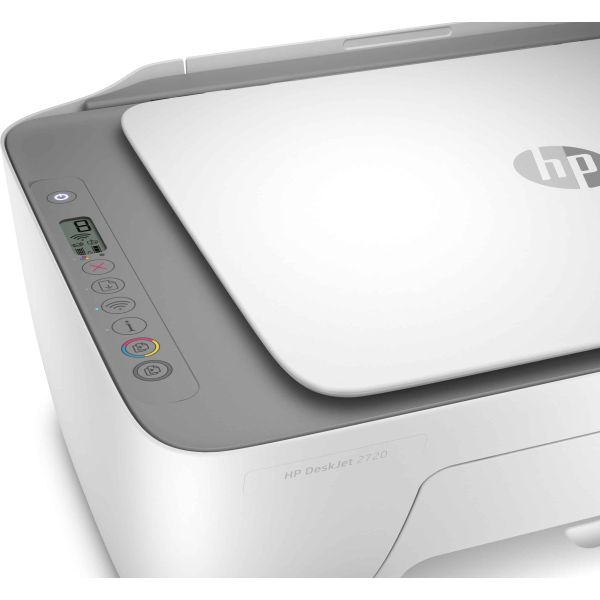 HP DeskJet 2720 All-in-One printer, Kleur, Printer voor Home, Printen, kopiëren, scannen, Draadloos; Geschikt voor Instant Ink; Printen vanaf een telefoon of tablet (3XV18B)