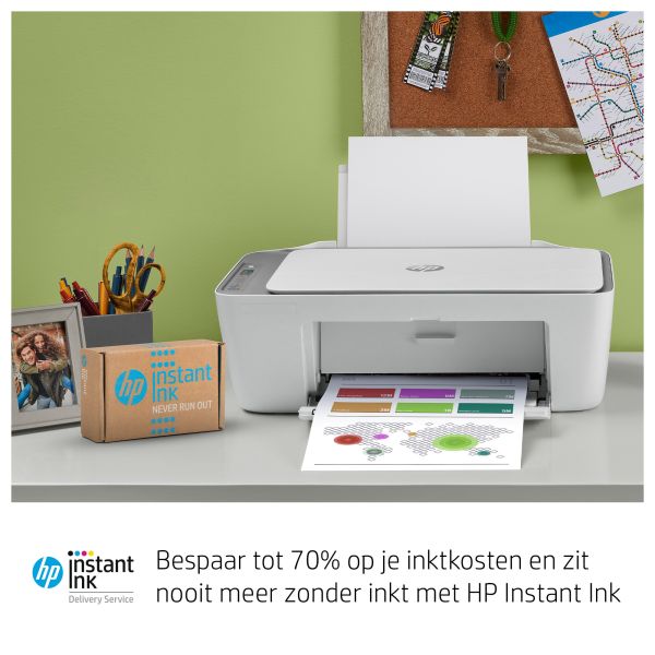 HP DeskJet 2720 Draadloos All-in-One Kleur Printer, Instant Ink; Kopieerapparaat, scanner (3XV18B) HP DeskJet 2720 Draadloos All-in-One Kleur Printer, Instant Ink; Kopieerapparaat, scanner