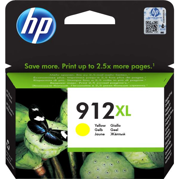 HP 912XL originele high-capacity gele inktcartridge (3YL83AE#BGX) HP 912XL originele high-capacity gele inktcartridge (3YL83AE#BGX)