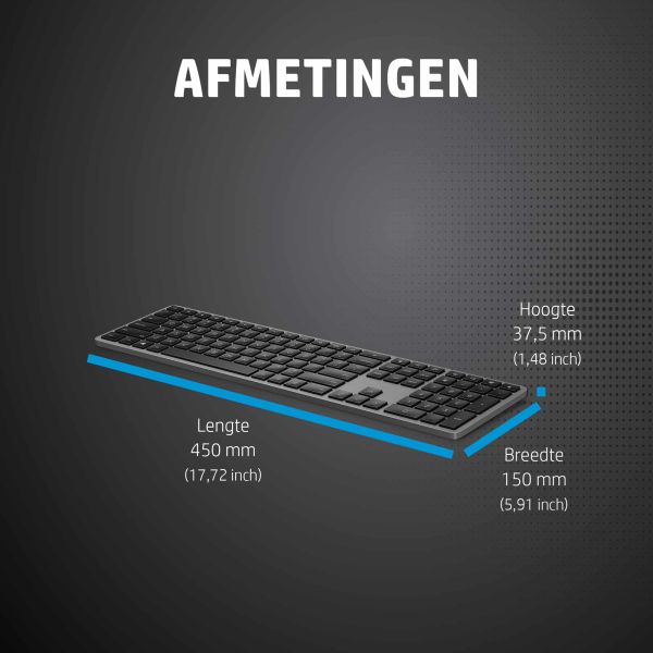 HP 975 dual-mode draadloos toetsenbord (3Z726AA#ABB)