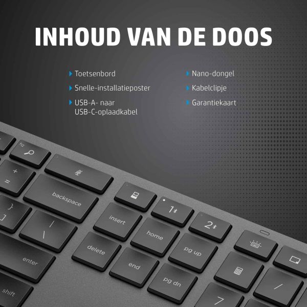 HP 975 dual-mode draadloos toetsenbord (3Z726AA#ABB)