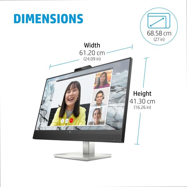 HP E-Series E27m G4 computer monitor 68,6 cm (27") 2560 x 1440 Pixels Quad HD Zwart (40Z29AA)