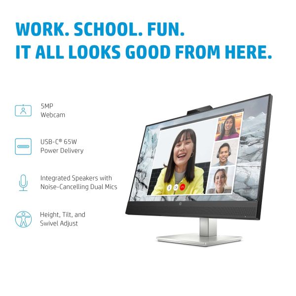 HP E-Series E27m G4 computer monitor 68,6 cm (27") 2560 x 1440 Pixels Quad HD Zwart (40Z29AA)