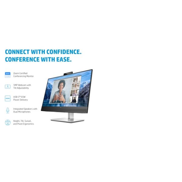 HP E-Series E27m G4 computer monitor 68,6 cm (27") 2560 x 1440 Pixels Quad HD Zwart (40Z29AA)