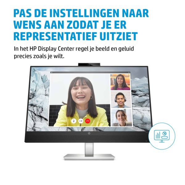 HP E-Series E27m G4 68,6 cm (27") 2560 x 1440 Pixels Quad HD Zwart (40Z29AA#ABB)