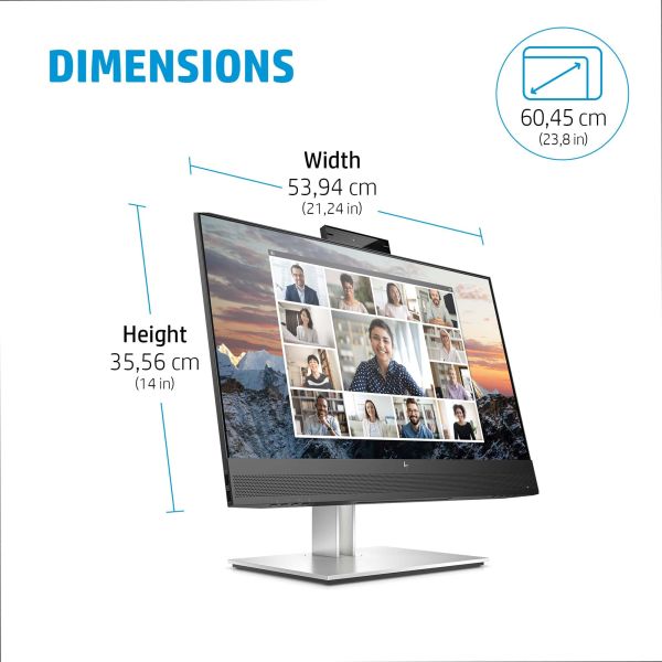 HP E24m G4 60,5 cm (23.8") 1920 x 1080 Pixels Full HD LCD Zwart, Zilver (40Z32E9#ABB)