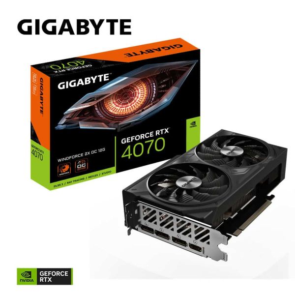 Gigabyte GeForce RTX 4070 WINDFORCE 2X OC 12G NVIDIA 12 GB GDDR6X (GV-N4070WF2OC-12GD)