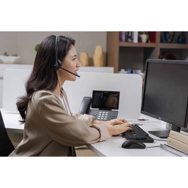 Yealink UH34 Mono Teams Headset Bedraad Hoofdband Kantoor/callcenter USB Type-A Zwart (1308014)