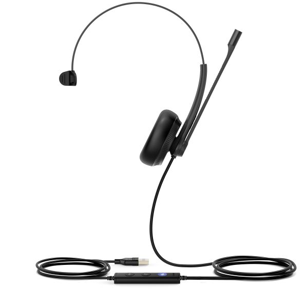 Yealink UH34 Mono Teams Headset Bedraad Hoofdband Kantoor/callcenter USB Type-A Zwart (1308014)