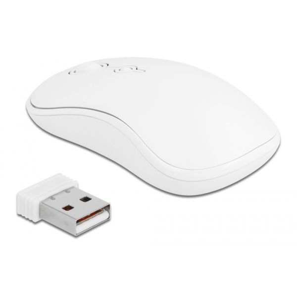 DeLOCK 12703 toetsenbord Inclusief muis RF Draadloos QZERTY Duits Wit (12703)