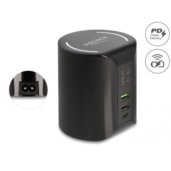 DeLOCK 41441 oplader voor mobiele apparatuur Smartphone Zwart AC Draadloos opladen Snel opladen Binnen (41441)