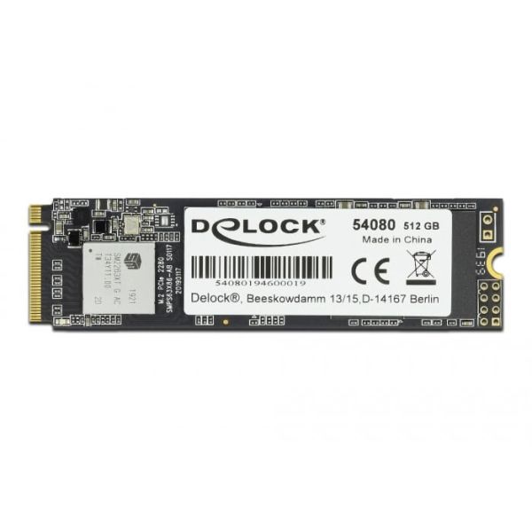DeLOCK 54080 internal solid state drive M.2 512 GB PCI Express 3.0 TLC NVMe (54080)